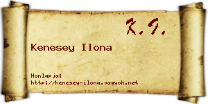 Kenesey Ilona névjegykártya