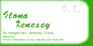 ilona kenesey business card